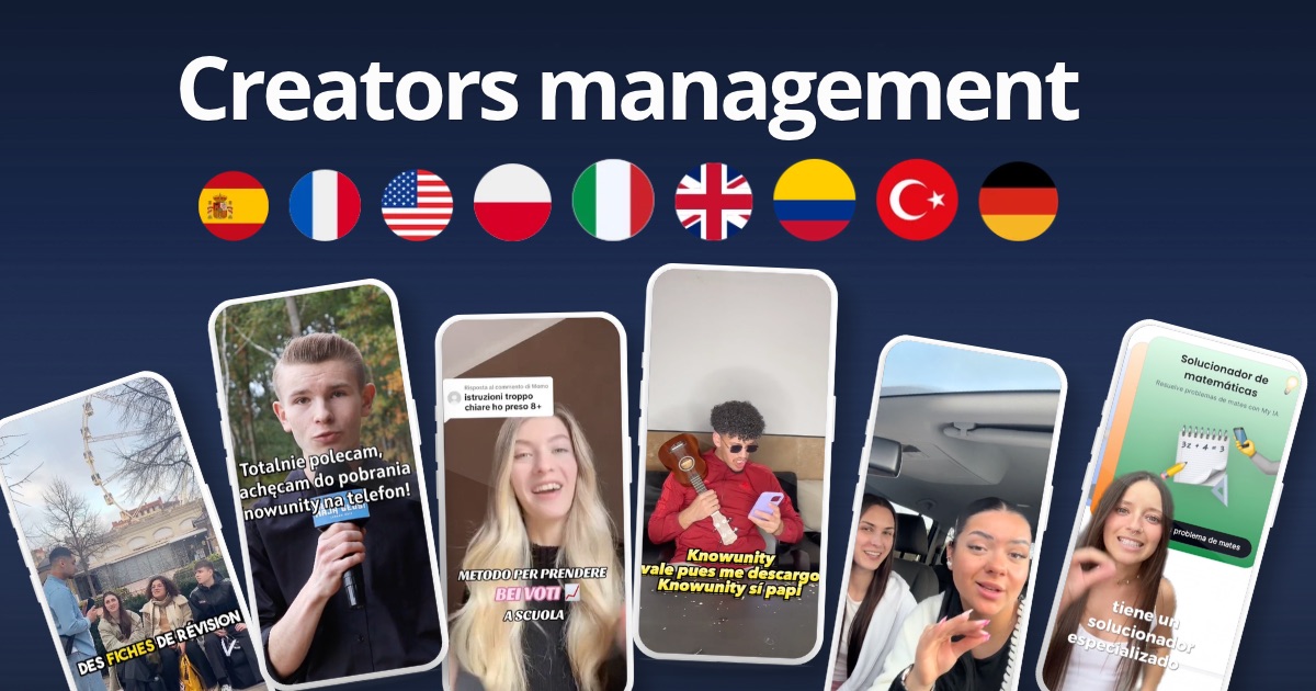 Creators management across 9 markets